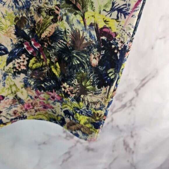 Margaret OLeary Skirt Womens XS Pink Green Scuba Floral Pencil Planty Tropical - Picture 4 of 9